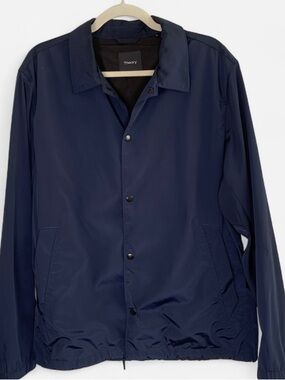 Theory Men's Navy Lightweight Coach Jacket